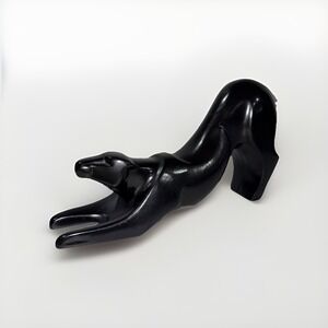 Black Panther Sculpture Spanish By Marco Giner Vintage MCM Abstract Ceramic